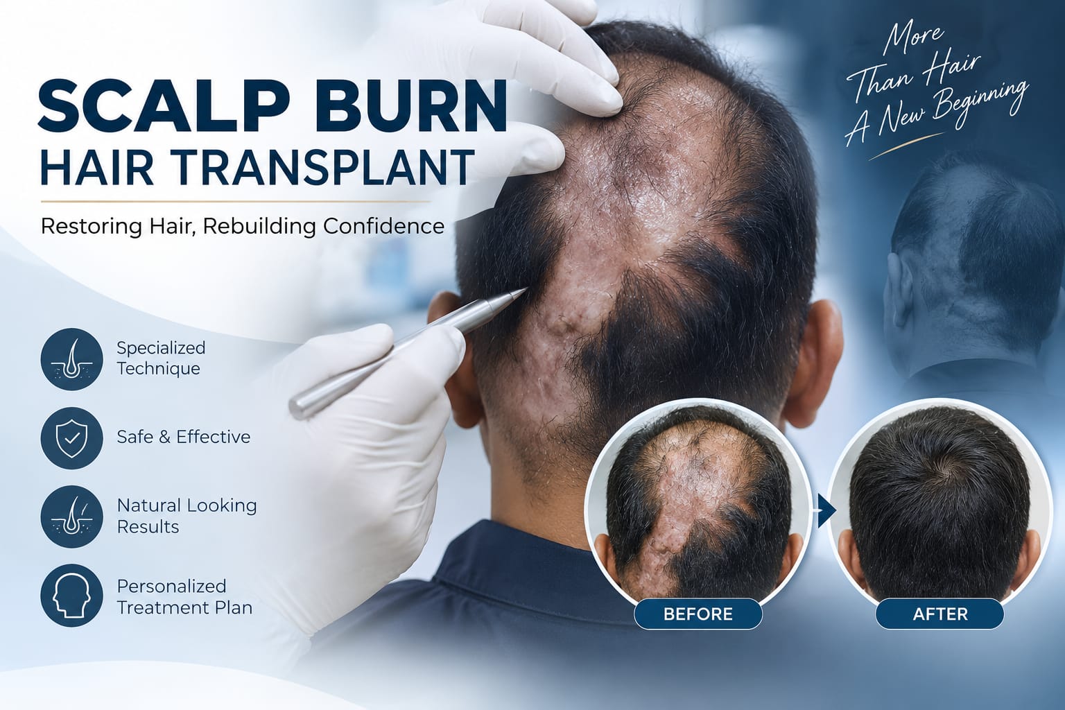 Scalp Burn Hair Transplant
