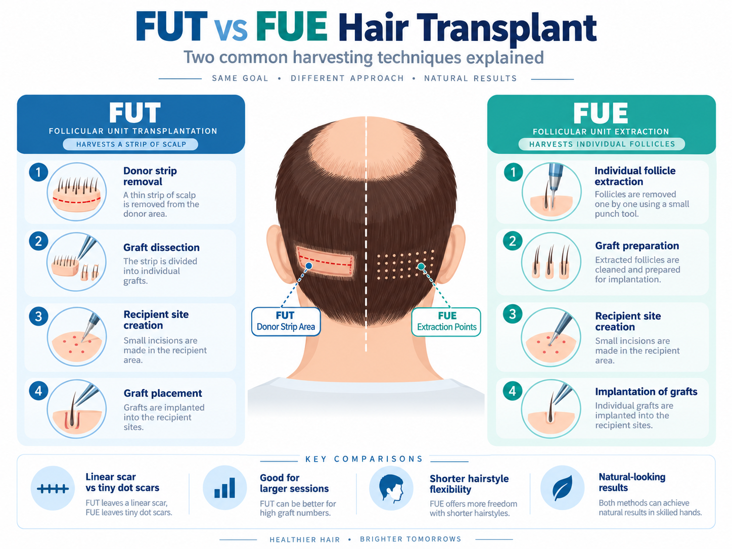 FUT with FUE/NexGen Hair Transplant Implantation Technique